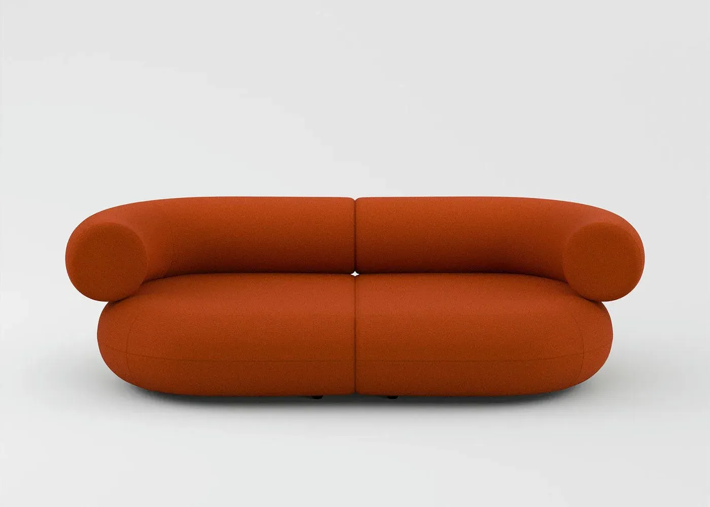 2-Seater Sofa - Orange, Hallingdal Fabric