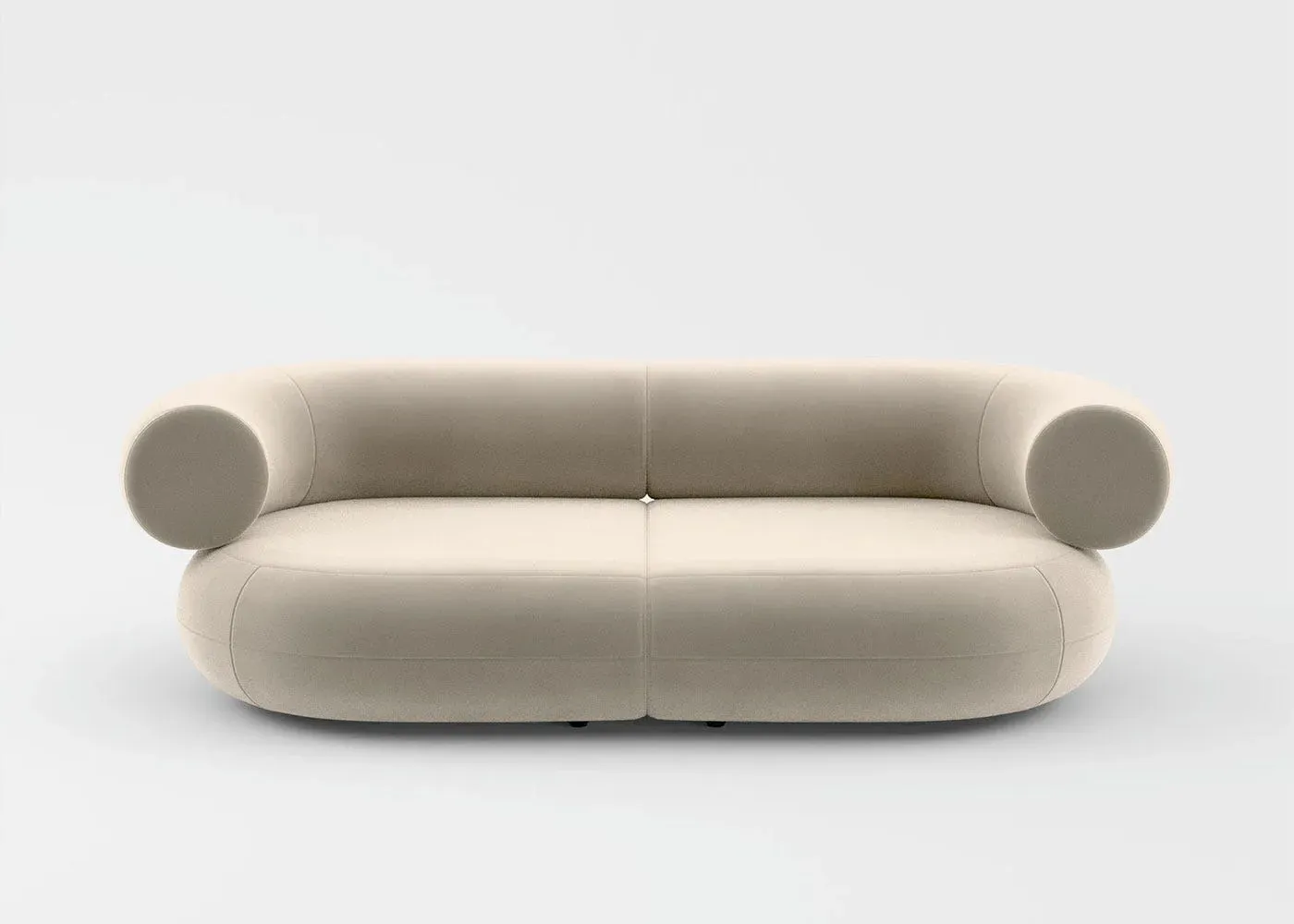 2-Seater Sofa - Pearl, Velvet Fabric