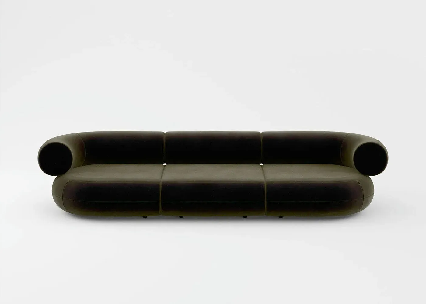 3-Seater Sofa - Forest, Velvet Fabric