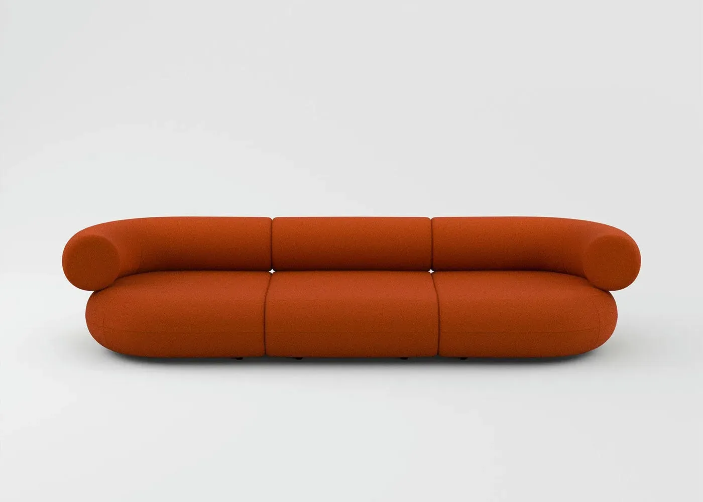 3-Seater Sofa - Orange, Hallingdal Fabric