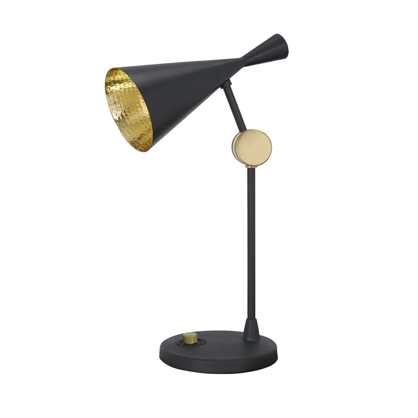 Beat Table Lamp with Dimmer - Black, Brass image