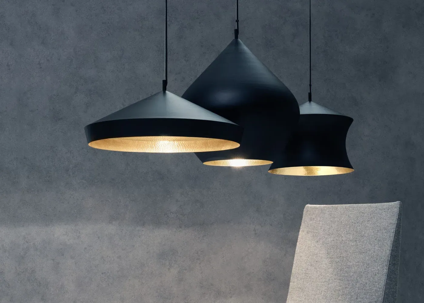 Beat Waist LED Pendant Light - Black