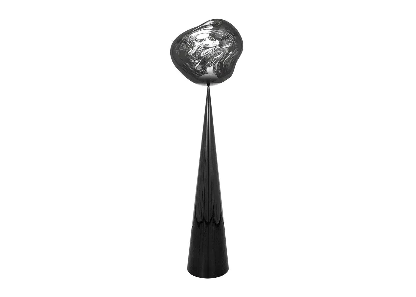 Cone Floor Lamp with LED - Chrome