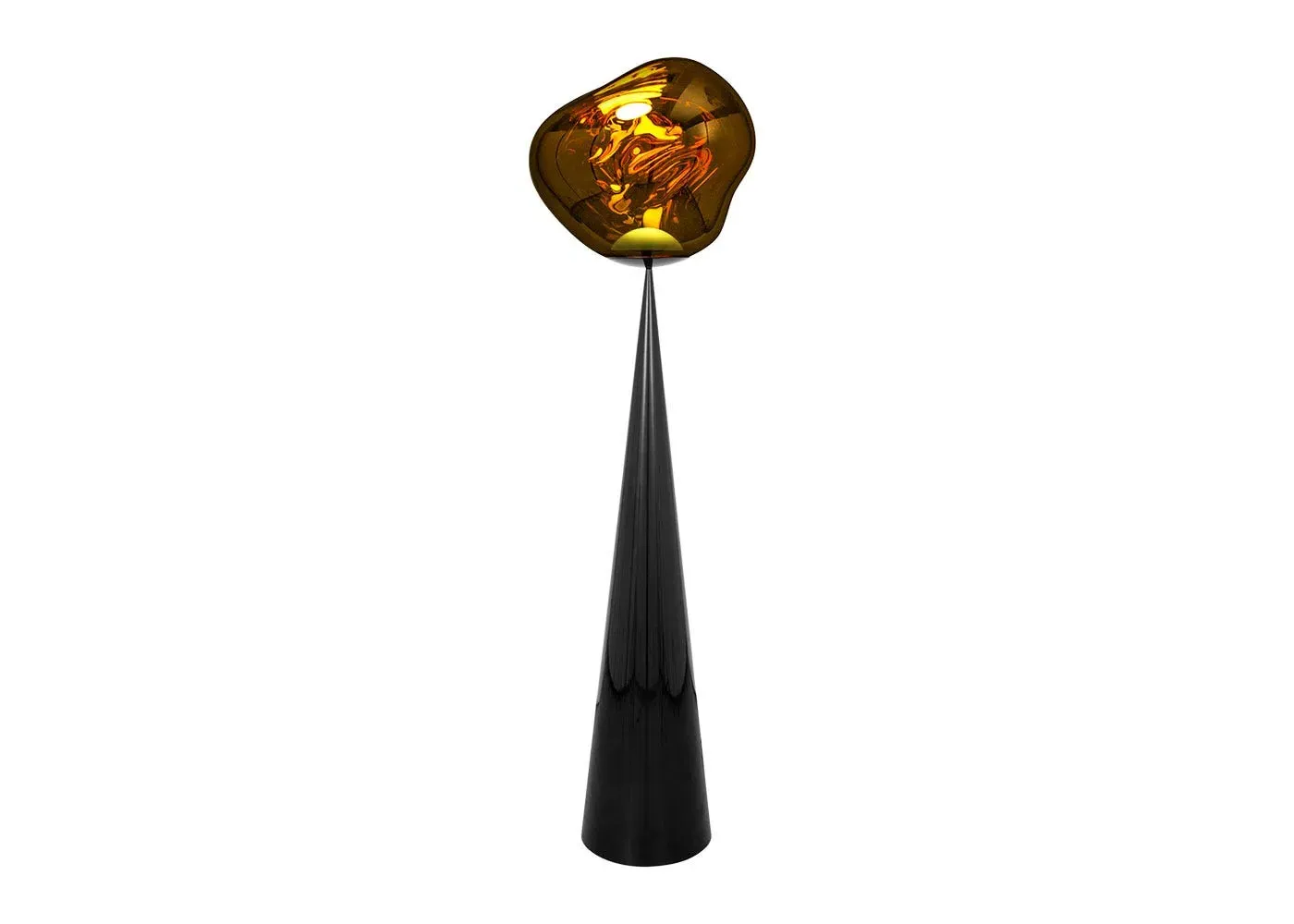 Cone Floor Lamp with LED - Gold