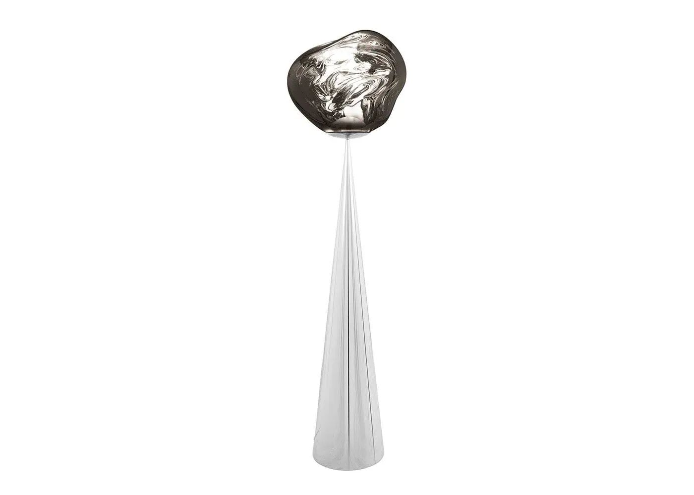 Cone Floor Lamp with LED - Silver