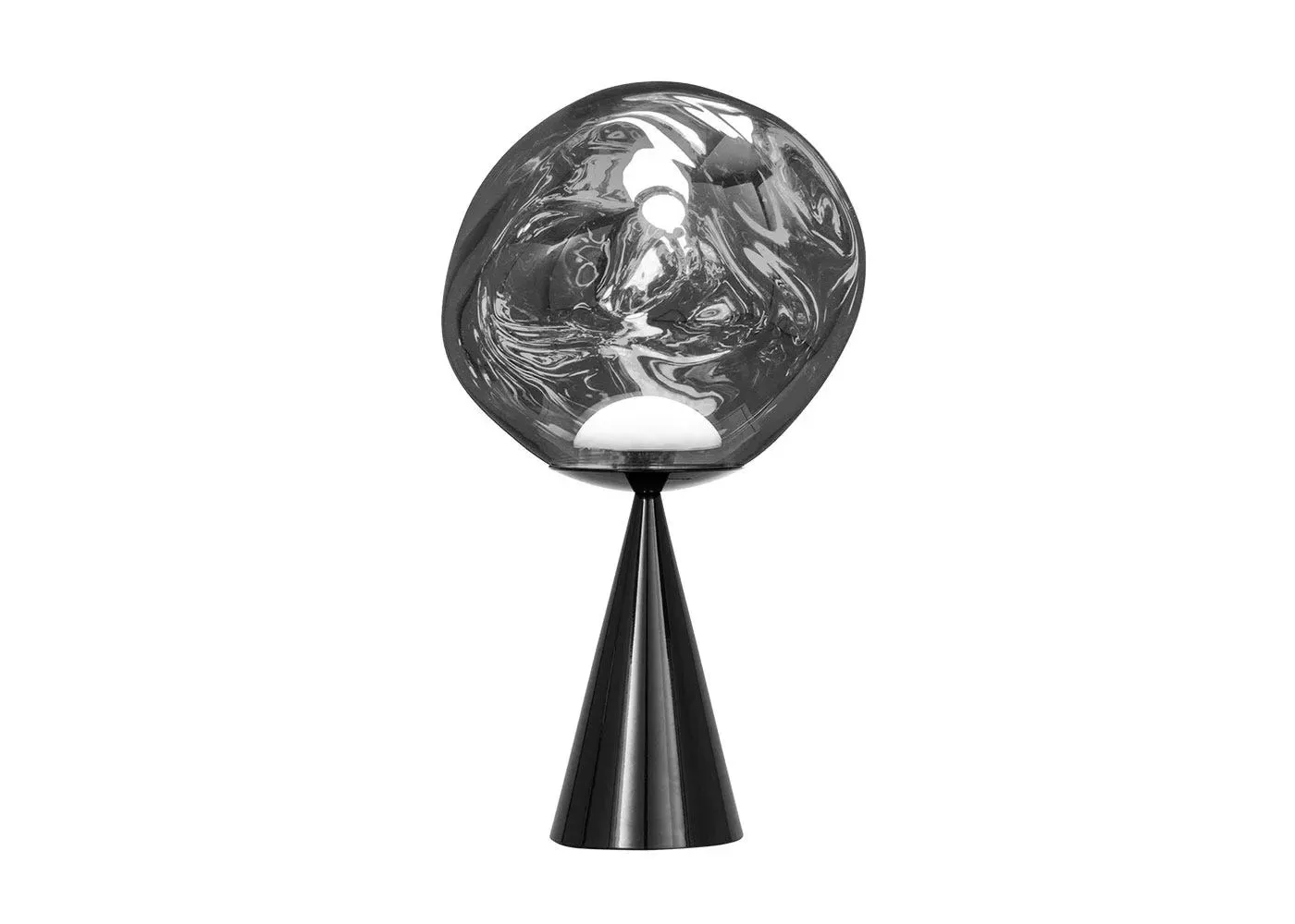 Cone LED Table Lamp with Melt Finish - Chrome