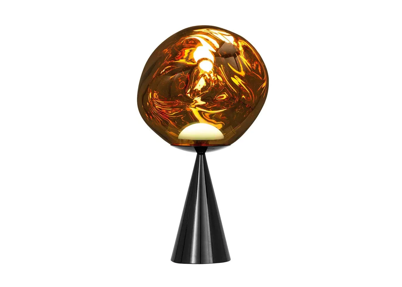 Cone LED Table Lamp with Melt Finish - Gold