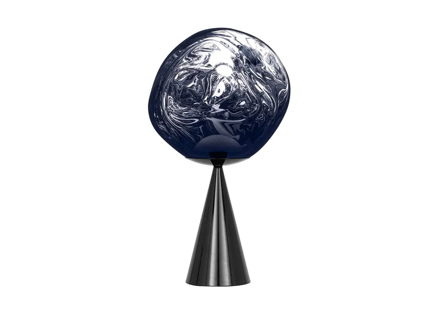 Cone LED Table Lamp with Melt Finish - Smoke
