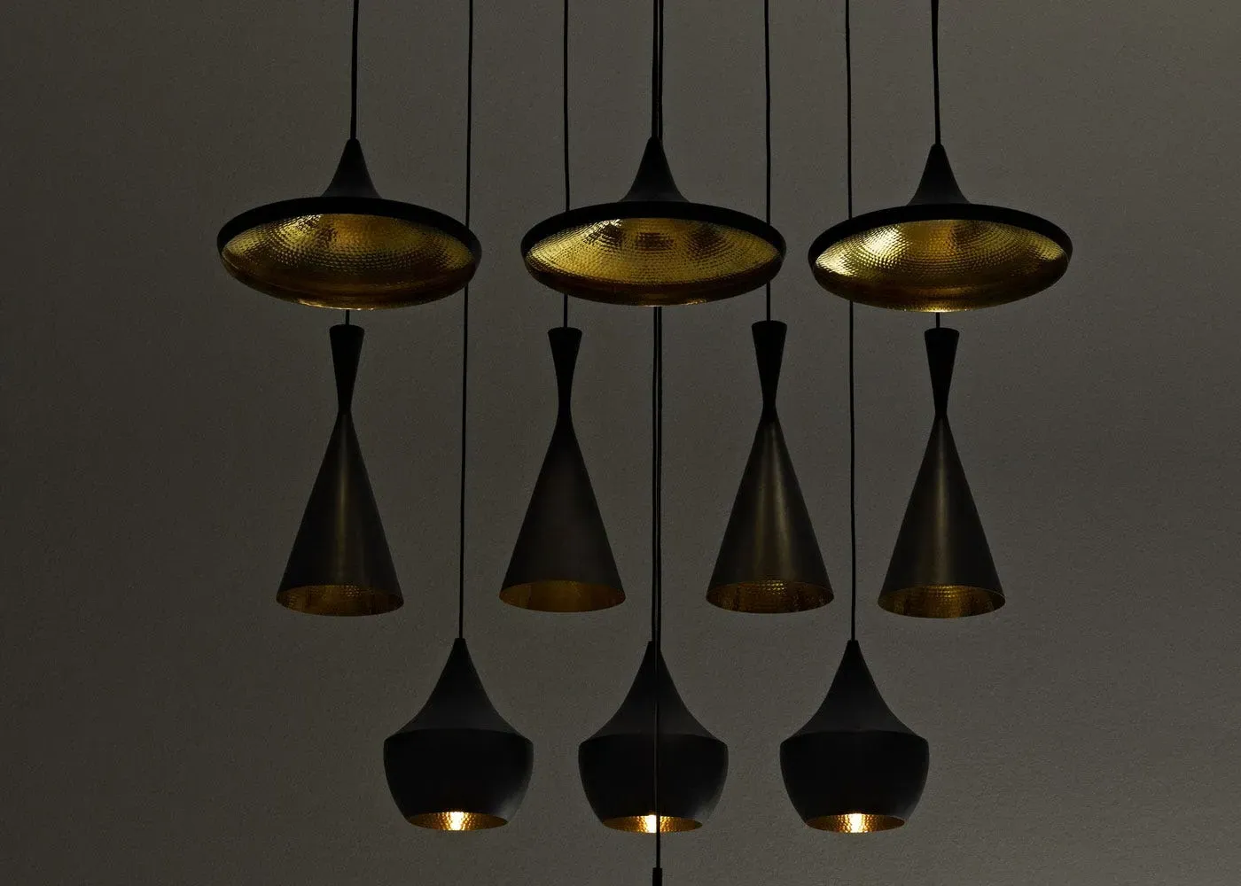 Flat LED Pendant Light - Black