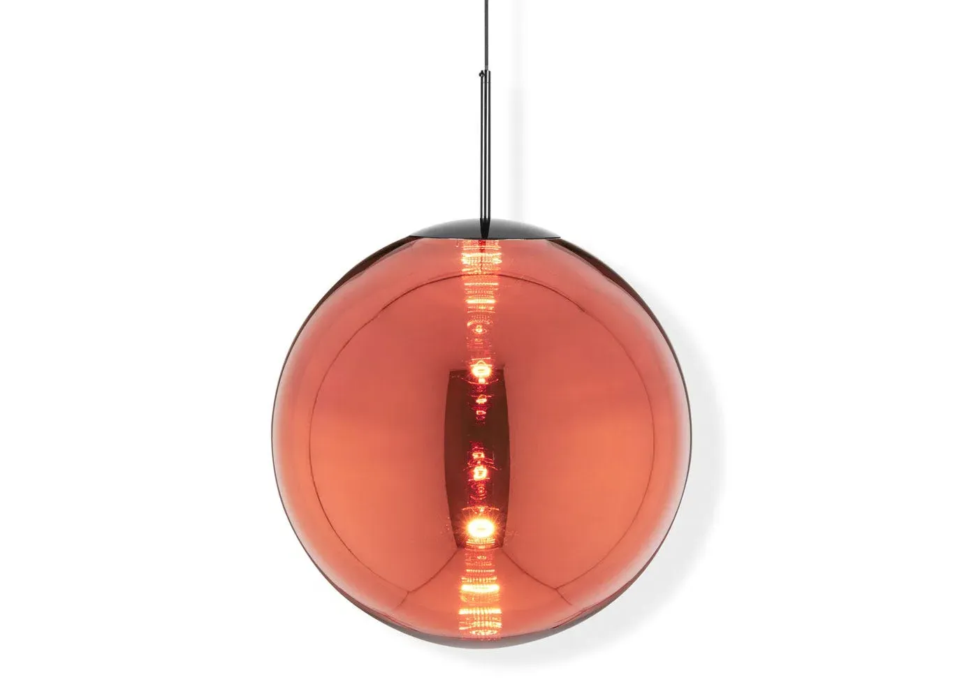 Globe Pendant Light with LED - Chrome