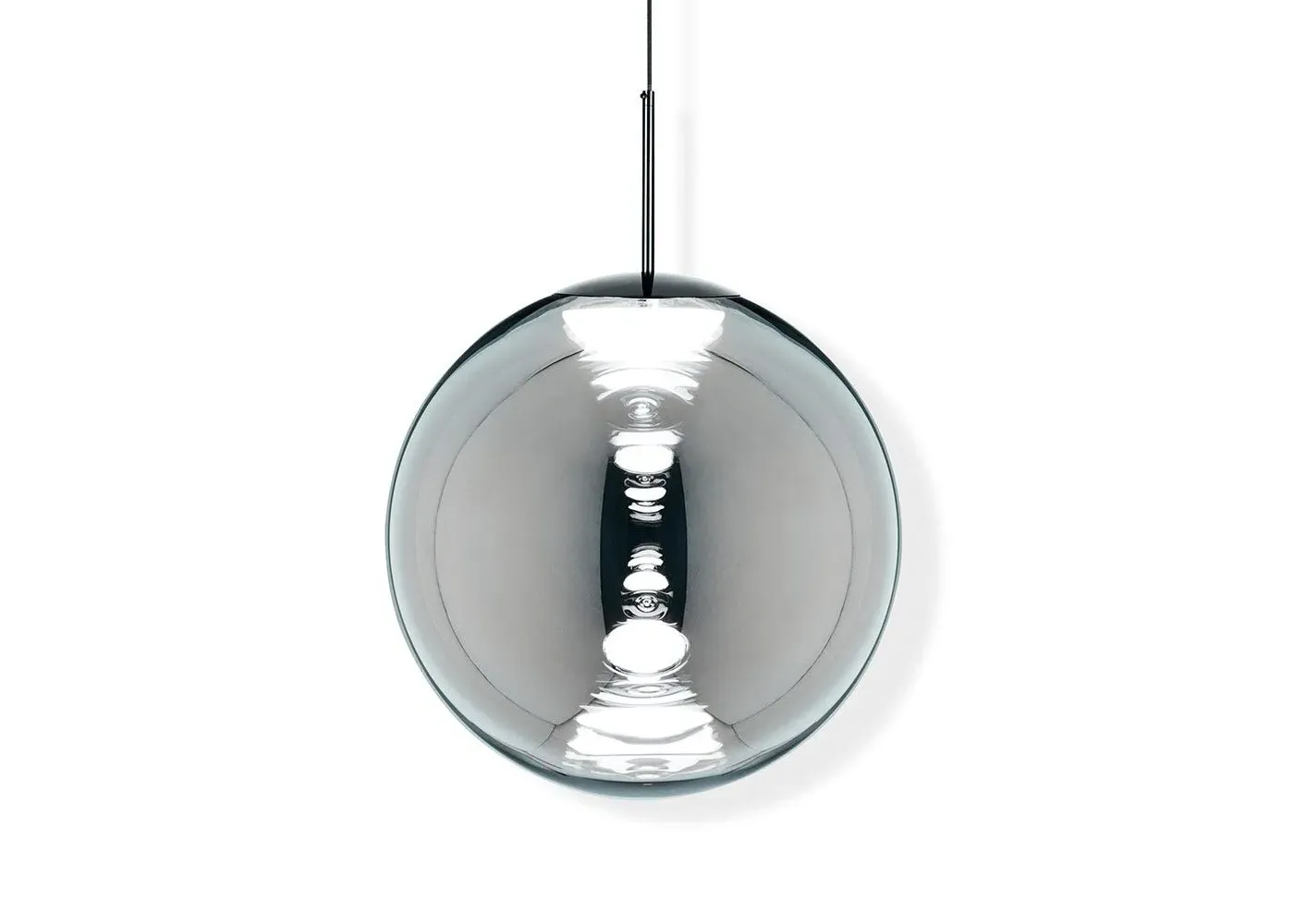 Globe Pendant Light with LED - Chrome image