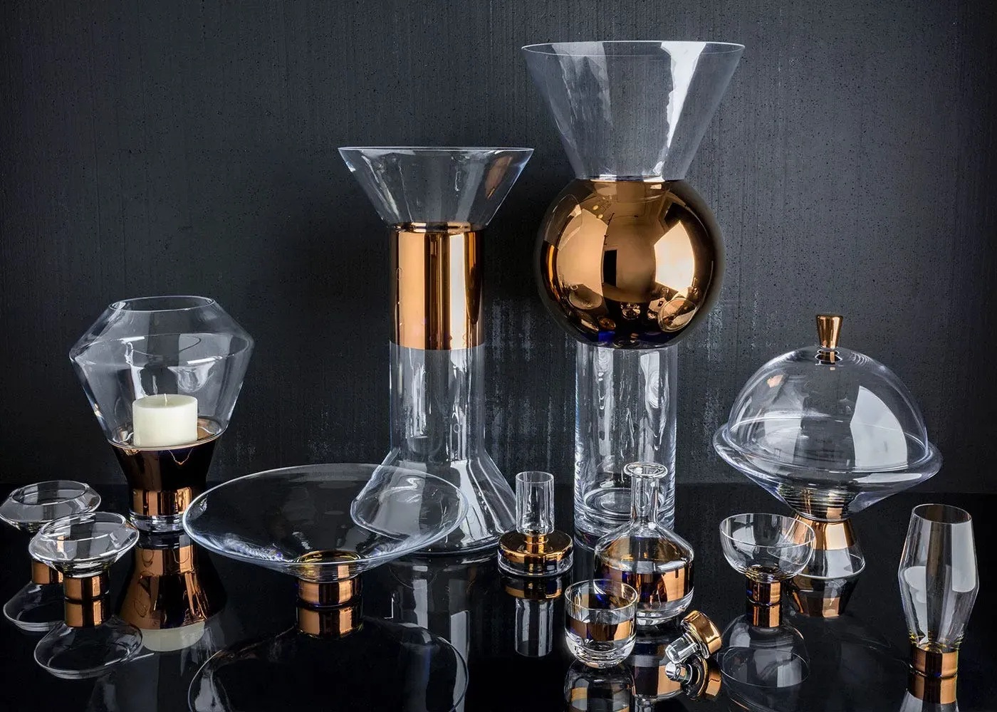 High Ball Glass Set of 2 - Clear, Hand Blown