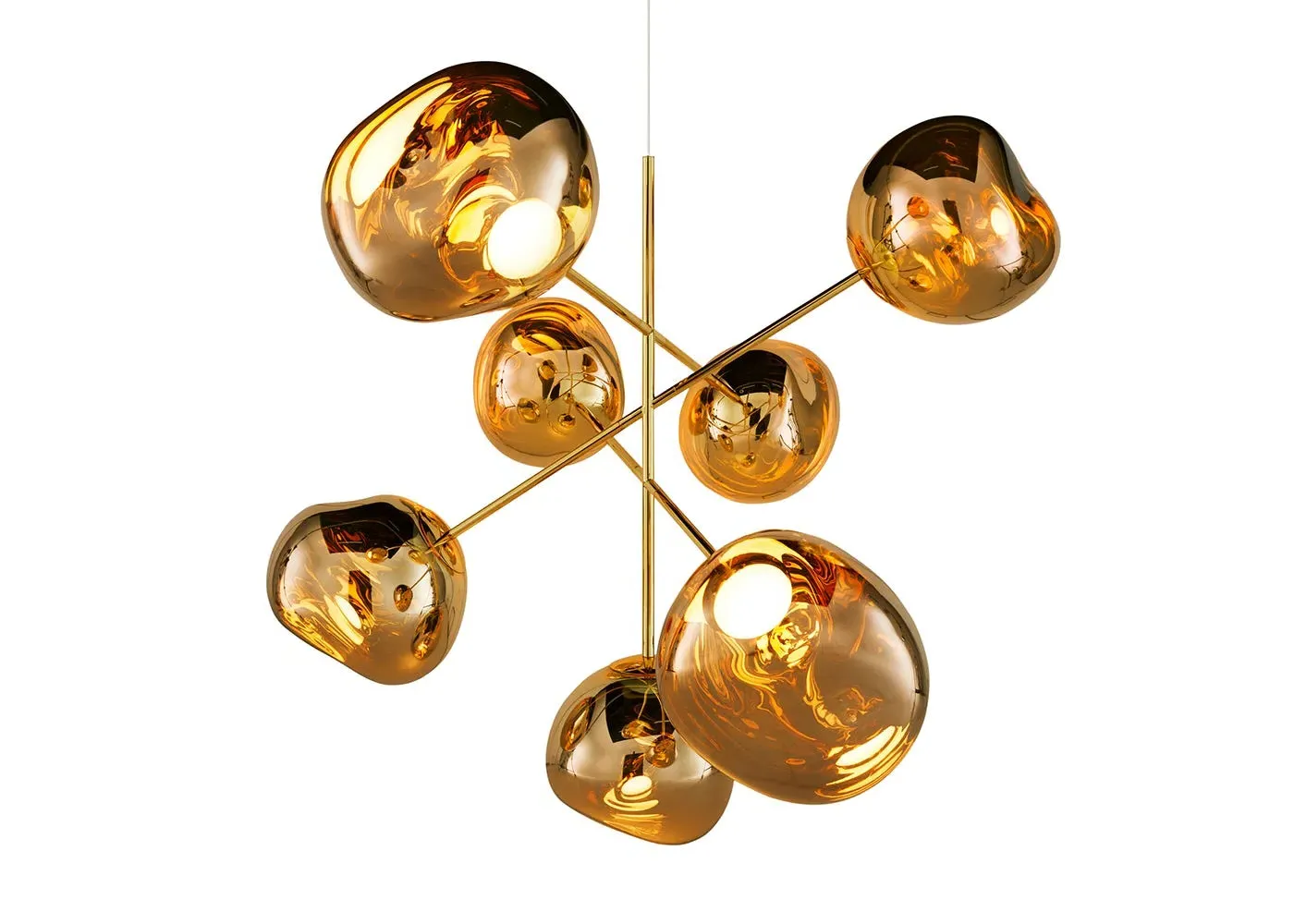 Large LED Chandelier - Gold