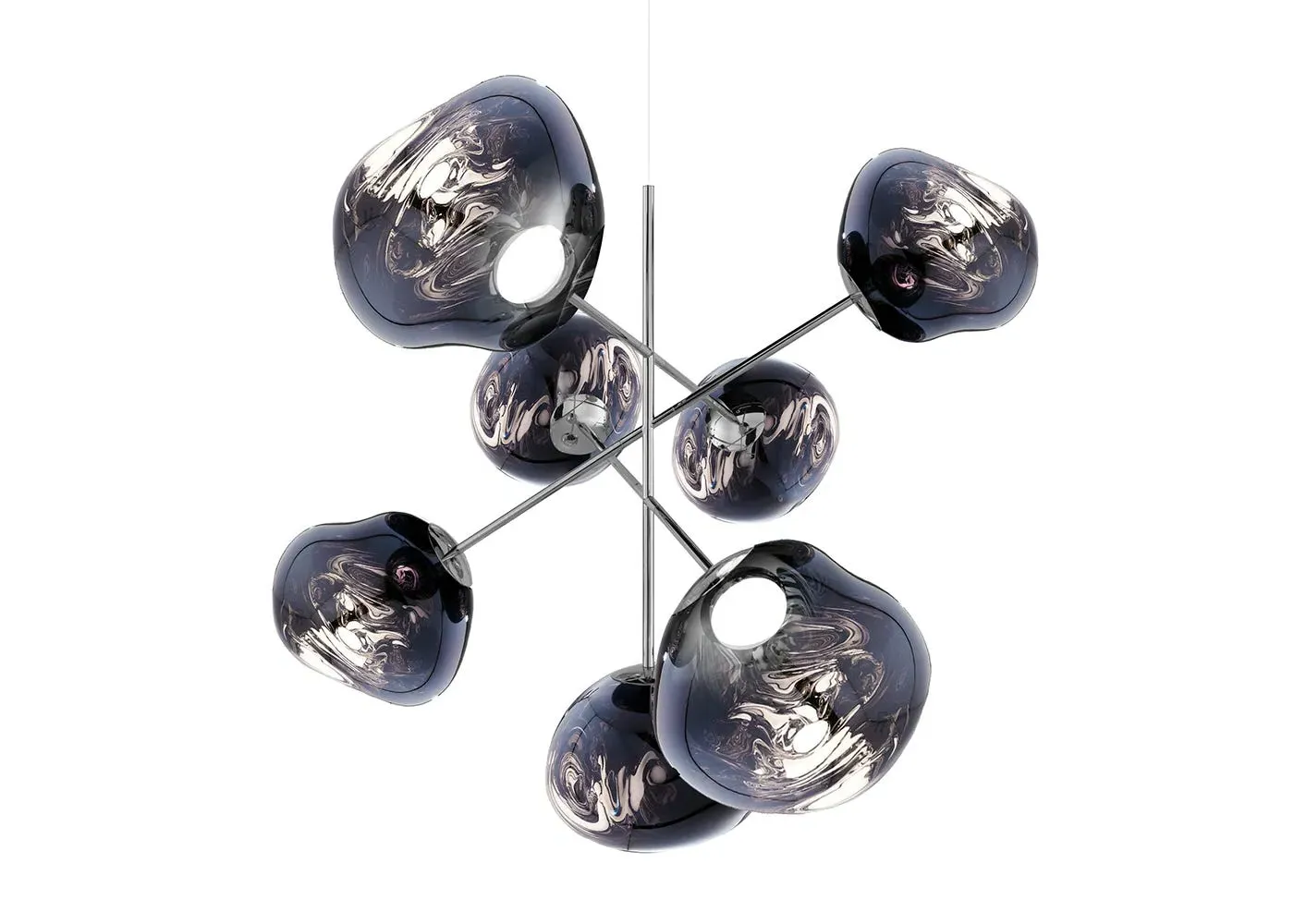 Large LED Chandelier - Smoke