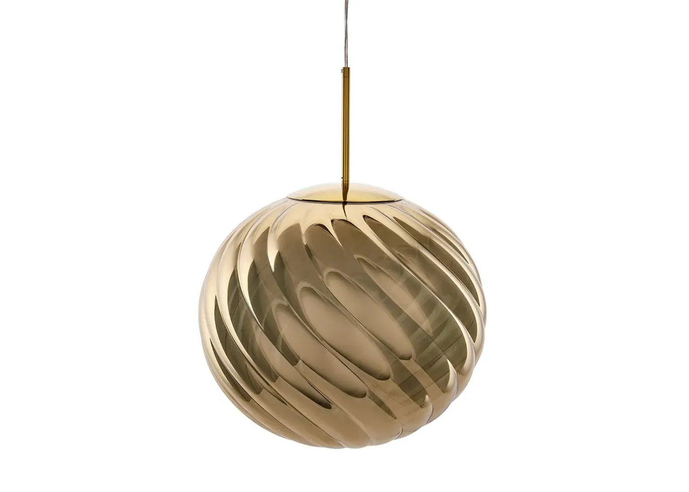 Large LED Pendant Light - Gold, Metal
