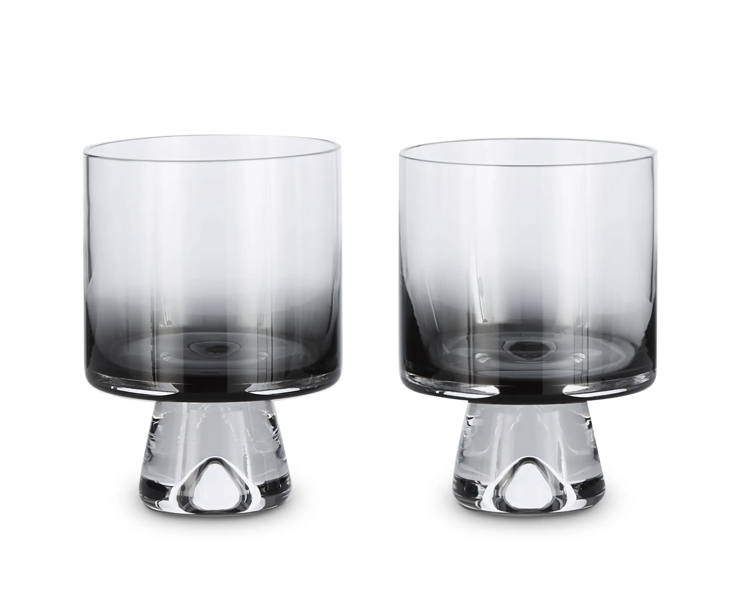 Low Ball Glass Set with Copper Band - Black image