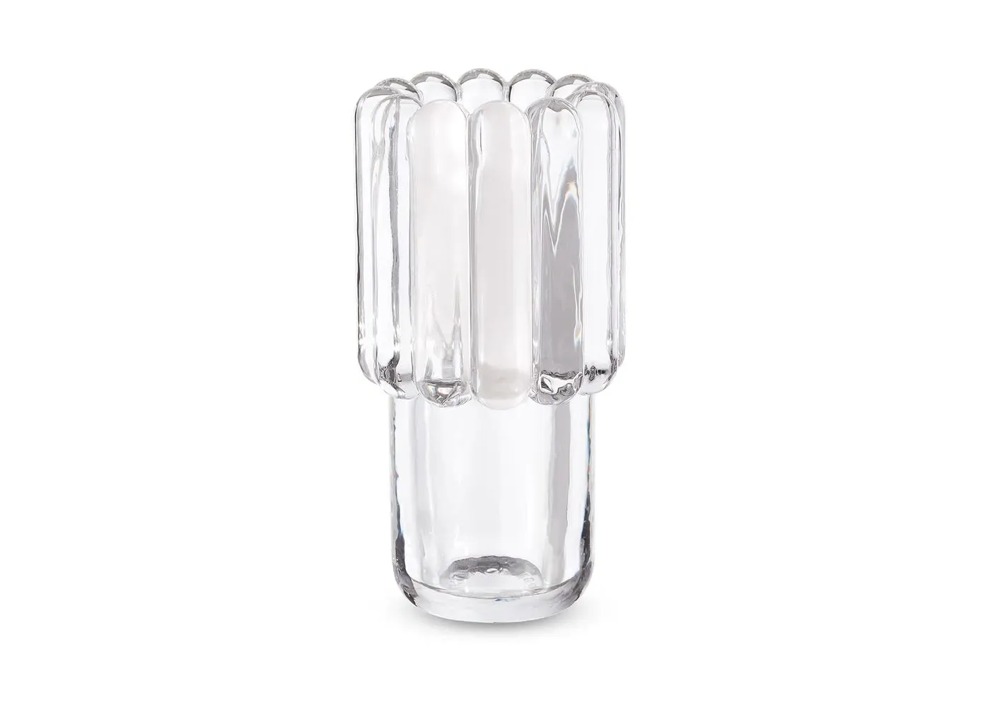 Medium Press Vase - Clear Glass image