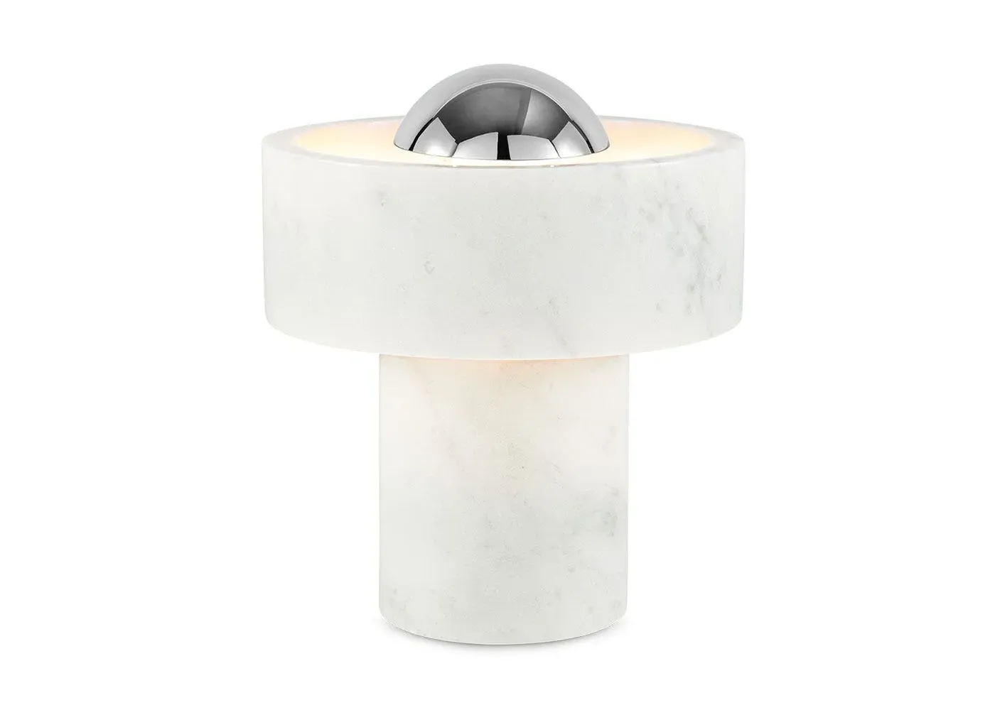 Portable LED Table Lamp - White, Stone