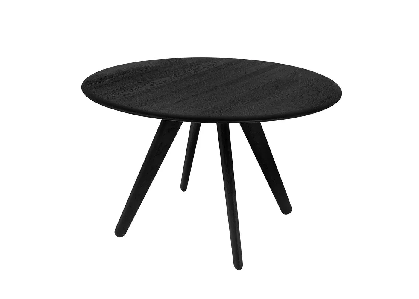 Round Dining Table - Black, Solid Oak image