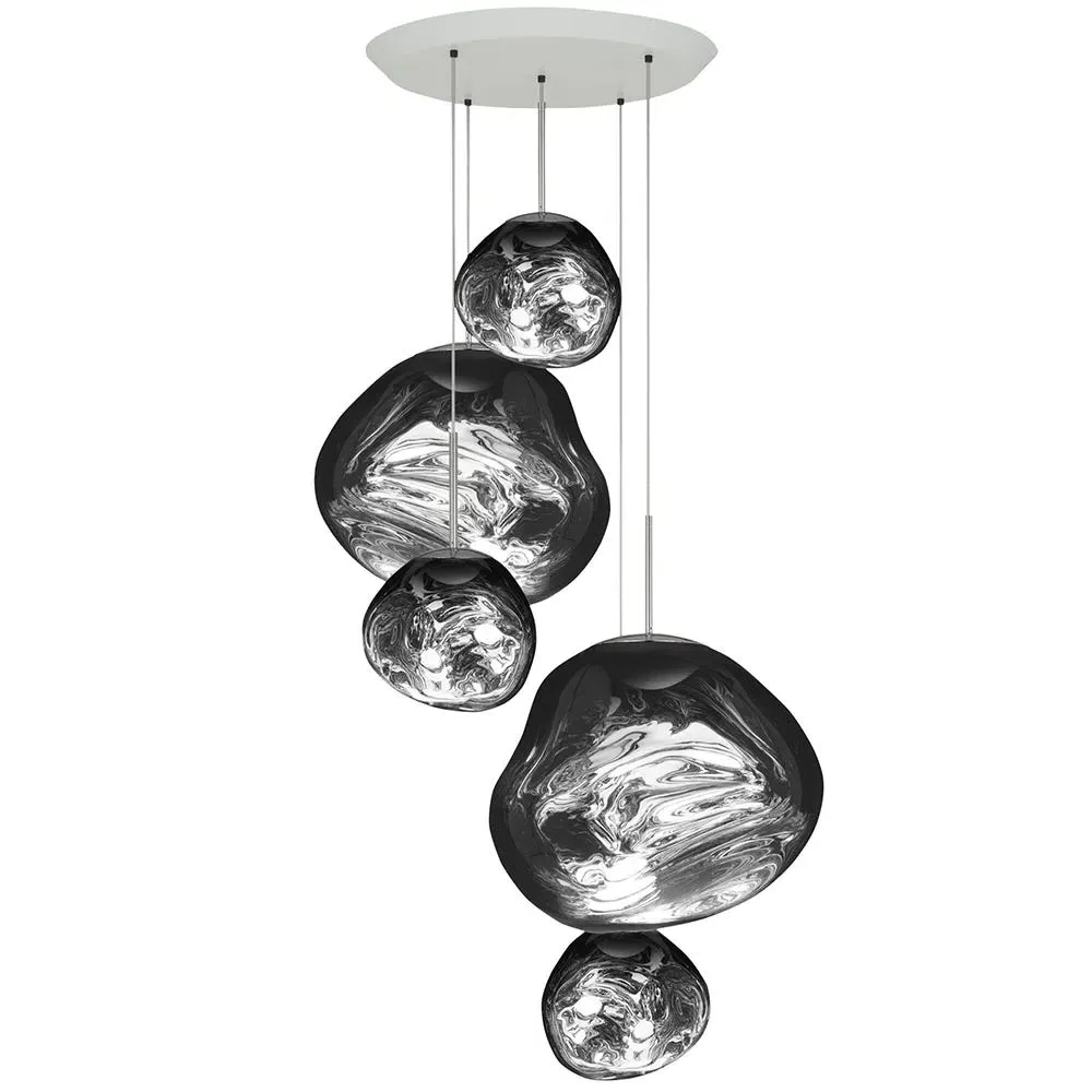 Round Pendant System LED - Chrome, Glass image