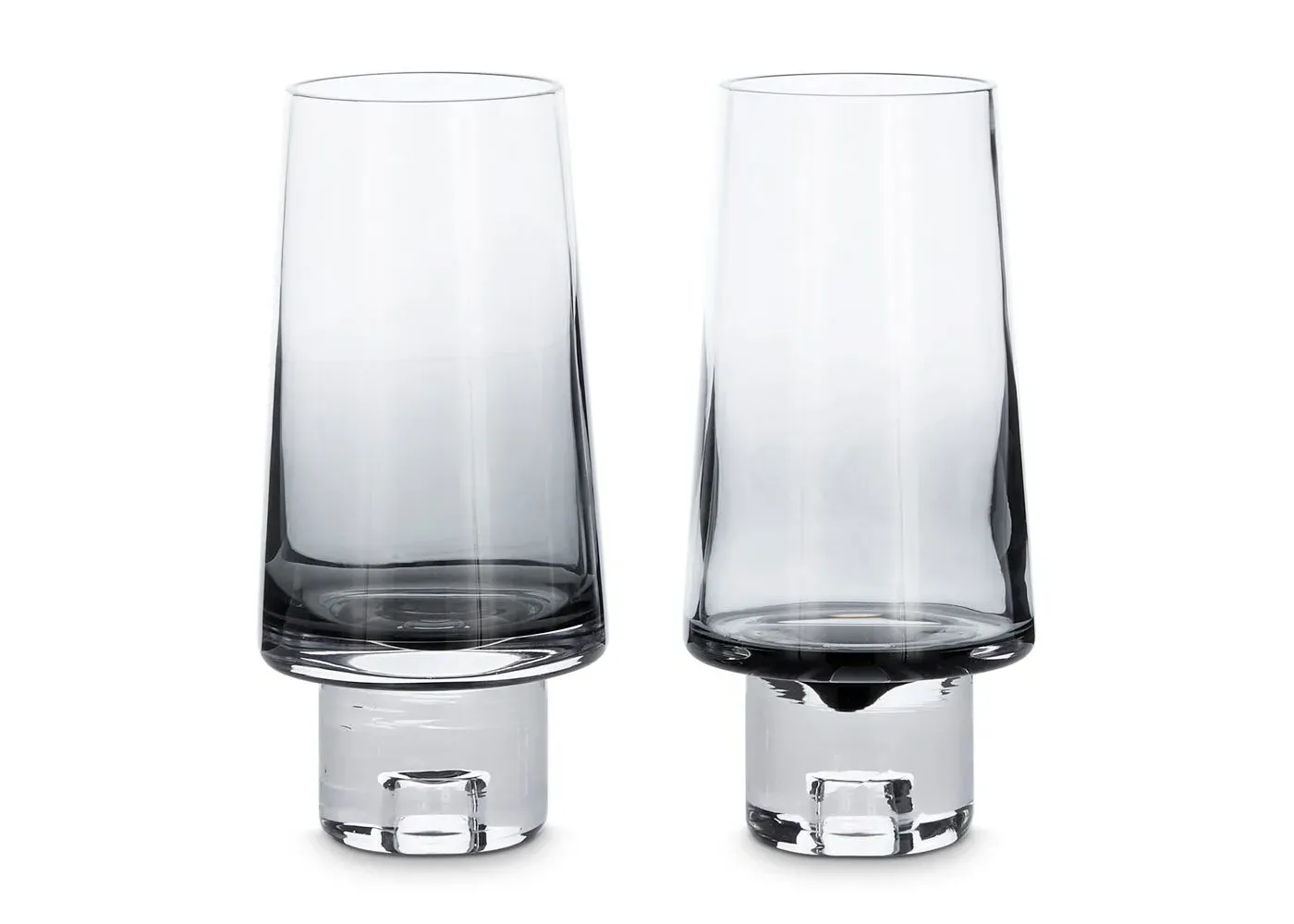 Set of 2 High Ball Glasses - Black Glass image