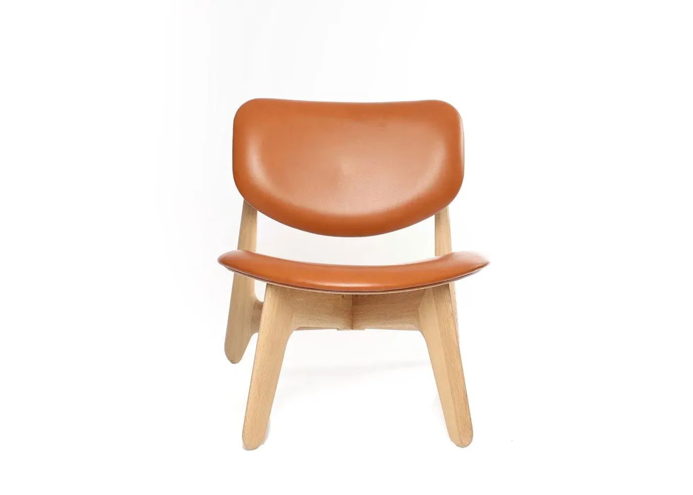 Slab Lounge Chair - Cognac Leather