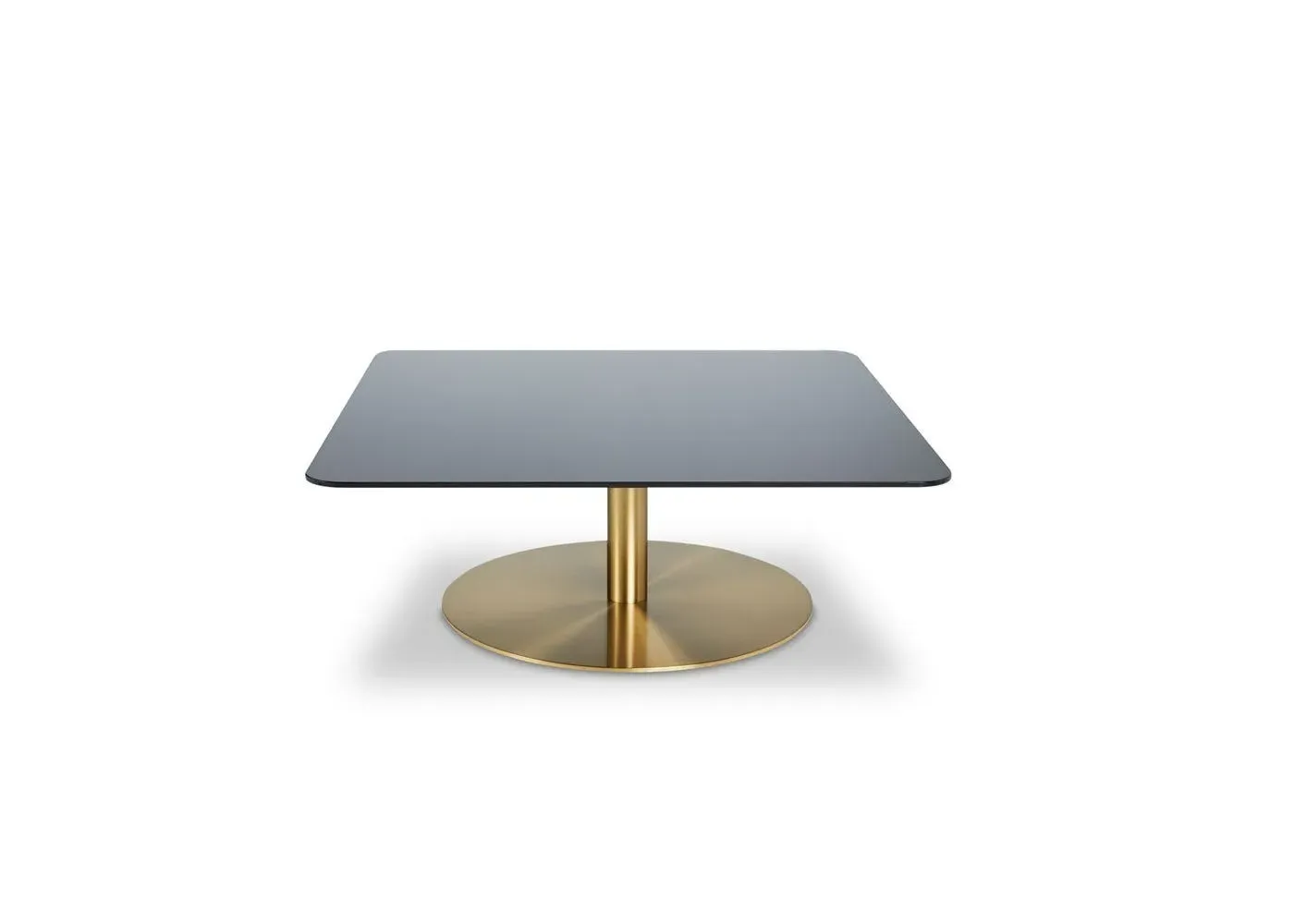 Square Coffee Table Glass Top - Bronze, Brass