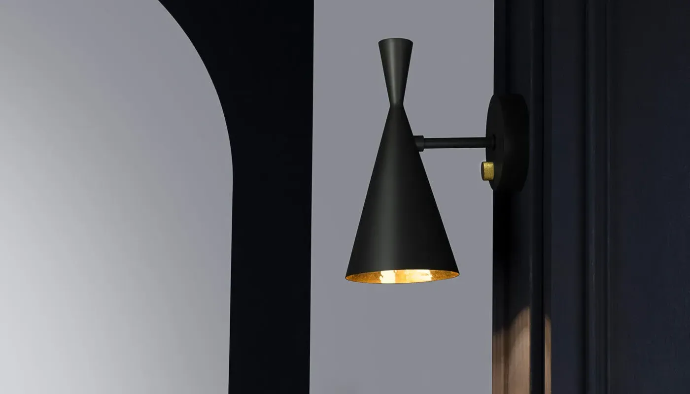 Wall Light with Adjustable Shade - Black, Brass image