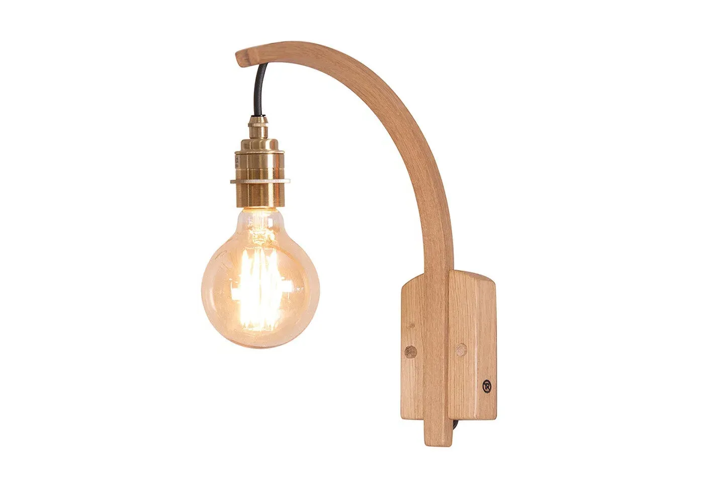 Hardwired Wall Light - Oak, Wood image