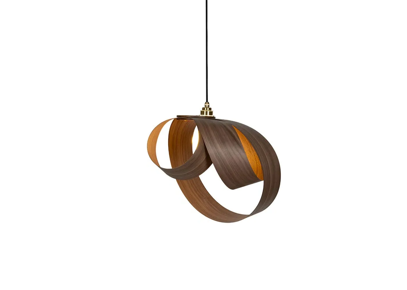 Verso Ceiling Pendant Light - Walnut Wood