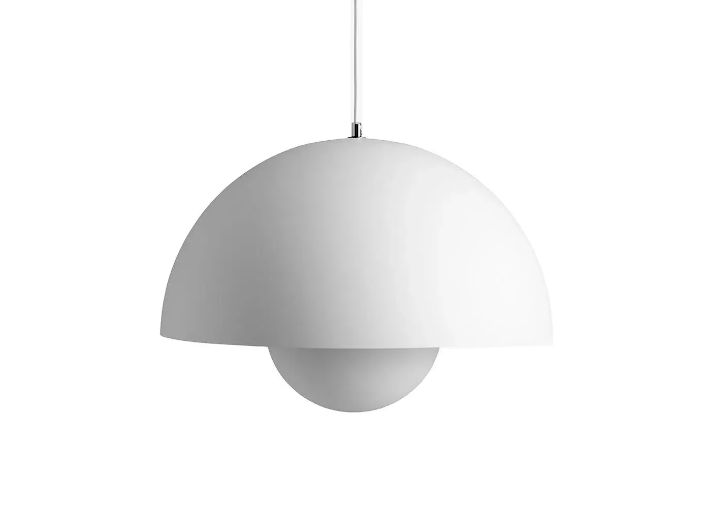 Big Pendant Light Flowerpot Design - Matt White image