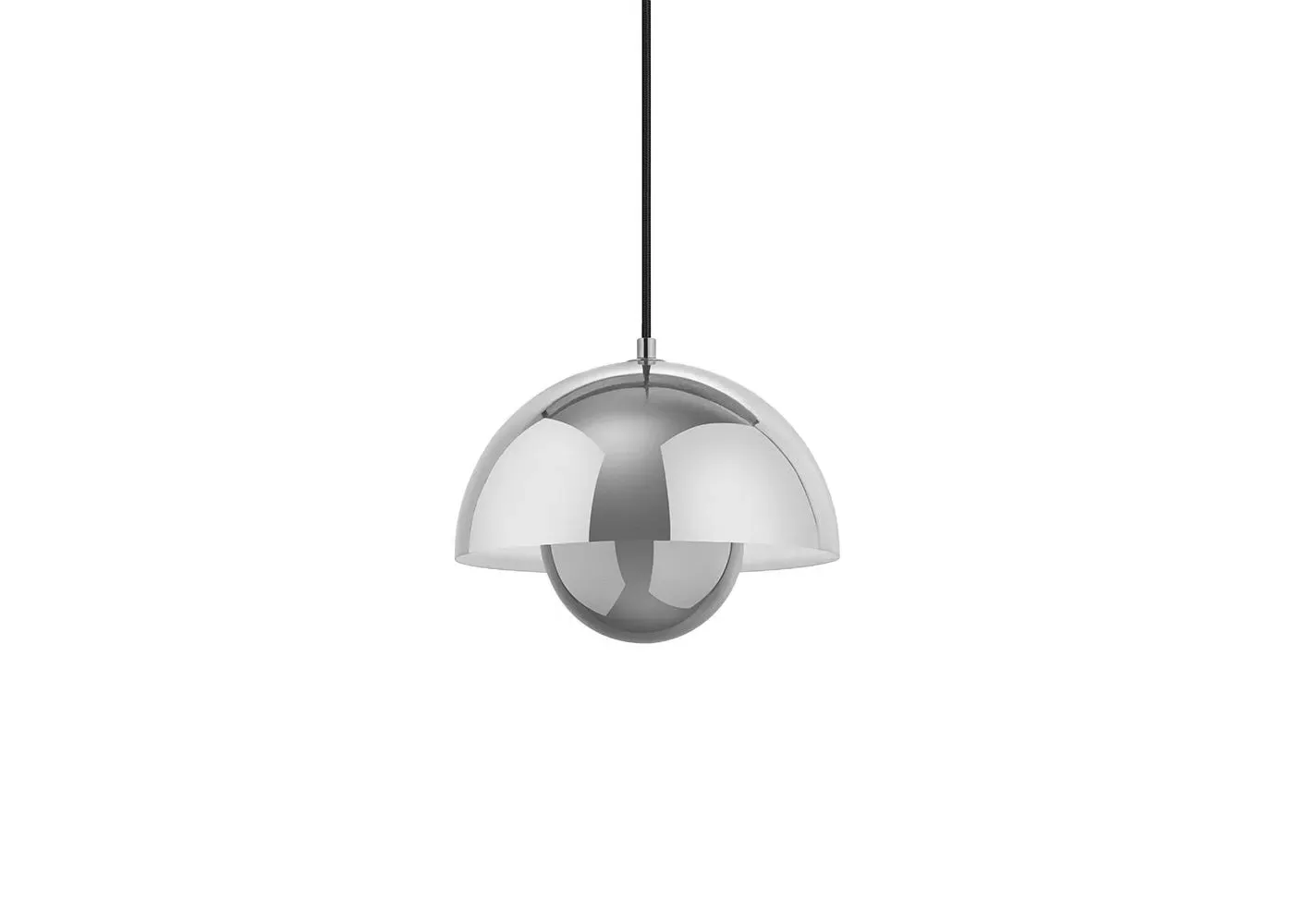 Flowerpot Pendant Light - Chrome, Metal