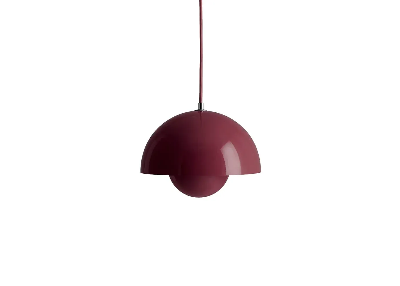 Flowerpot Pendant Light - Dark Plum, Metal