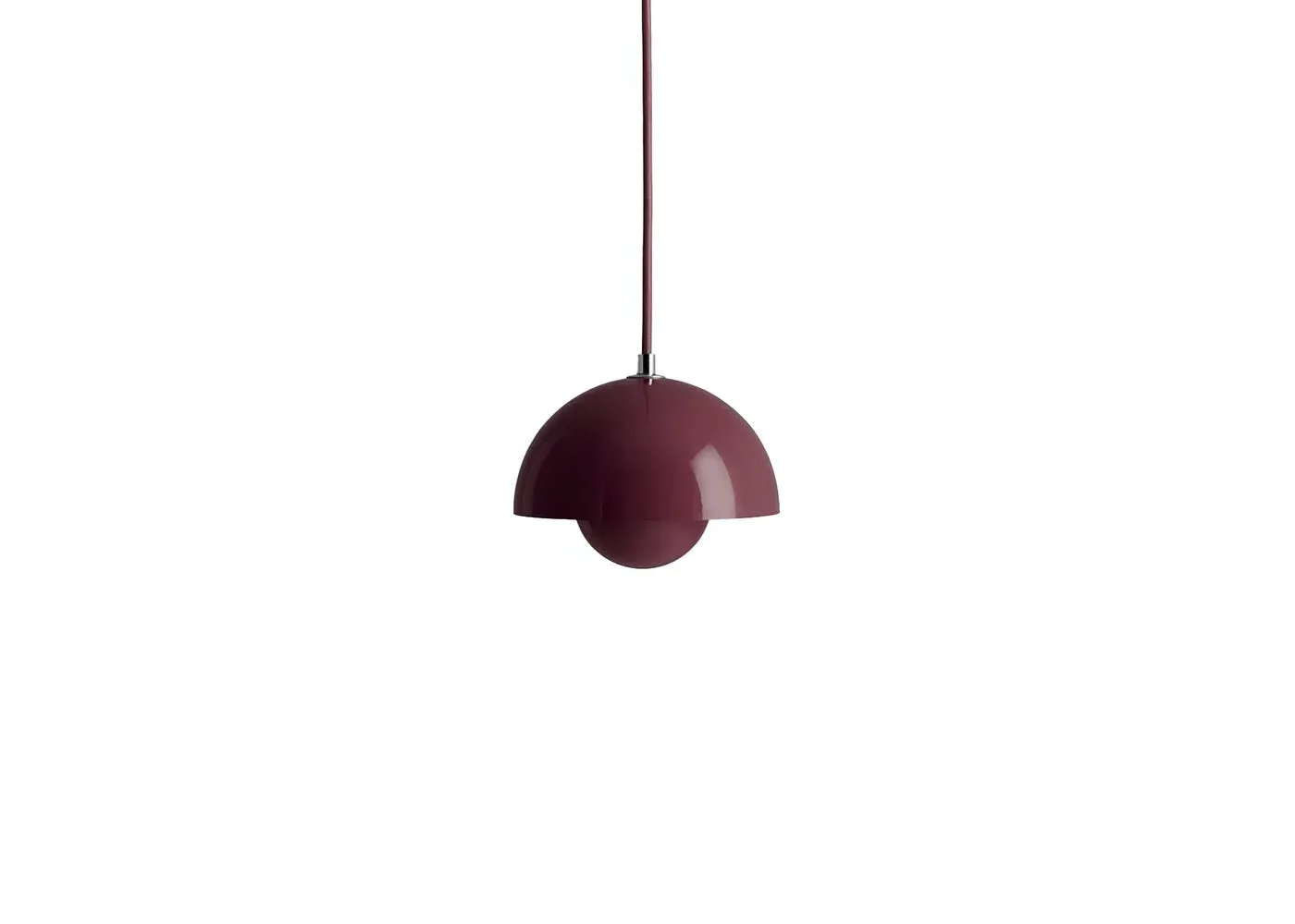 Flowerpot Pendant Light - Dark Plum, Metal