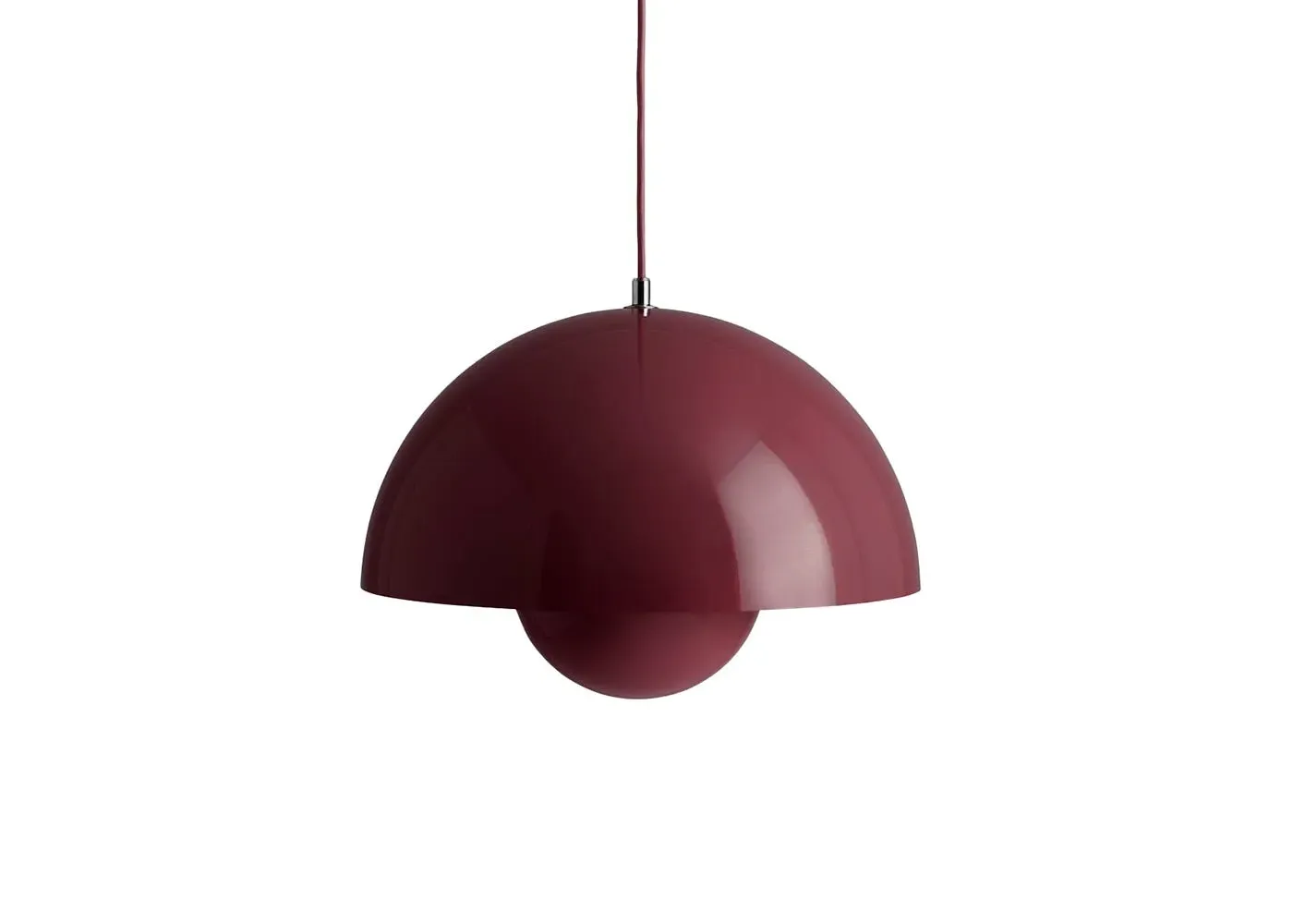 Flowerpot Pendant Light - Dark Plum, Metal