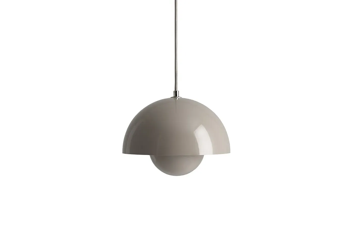 Flowerpot Pendant Light - Grey Beige, Metal