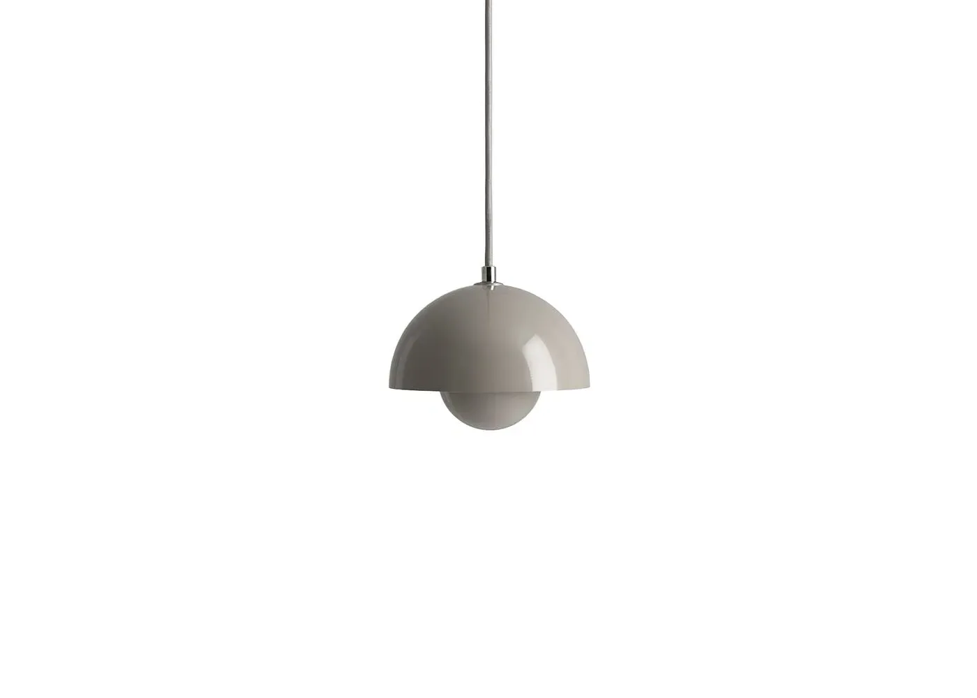 Flowerpot Pendant Light - Grey Beige, Metal