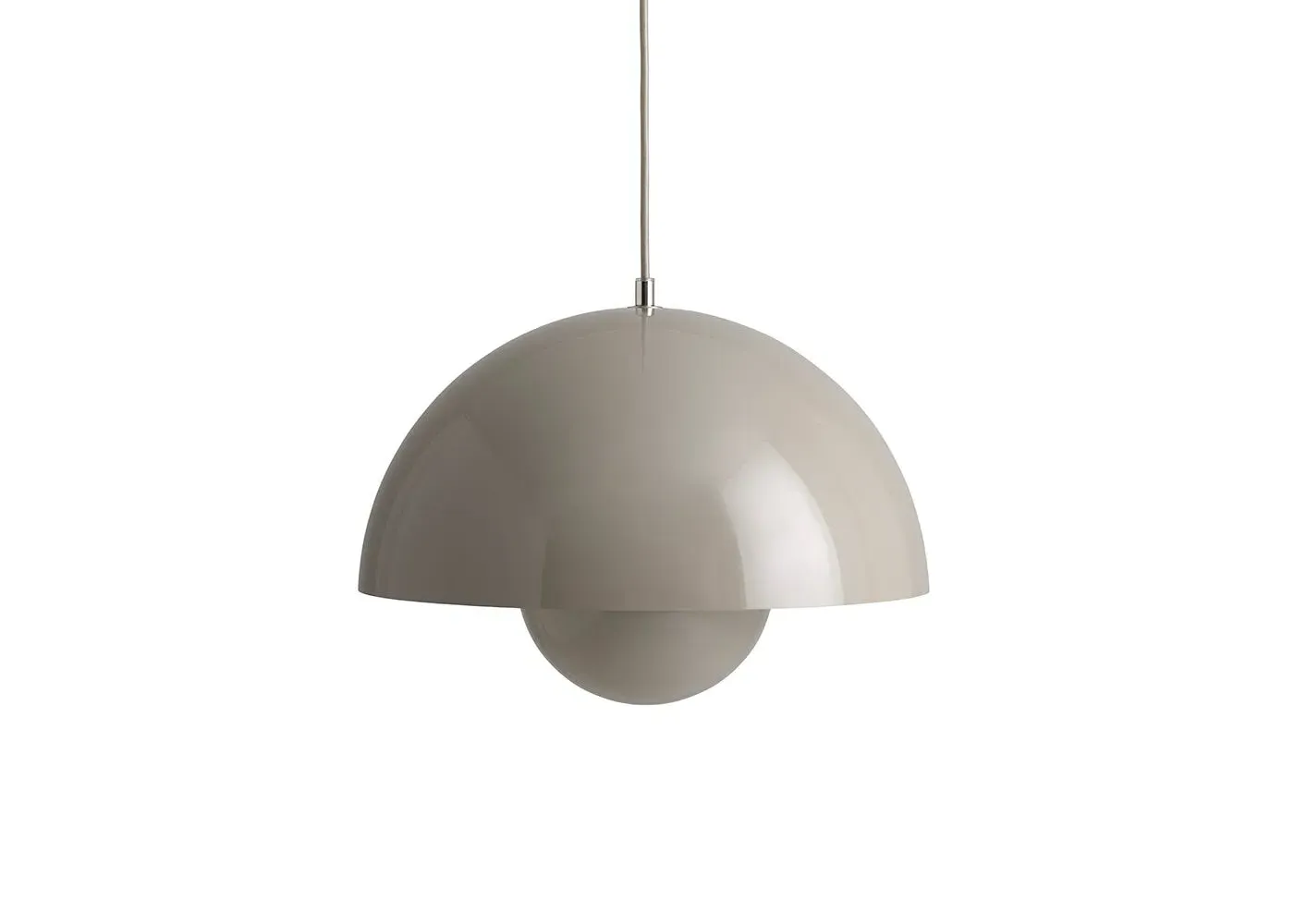 Flowerpot Pendant Light - Grey Beige, Metal