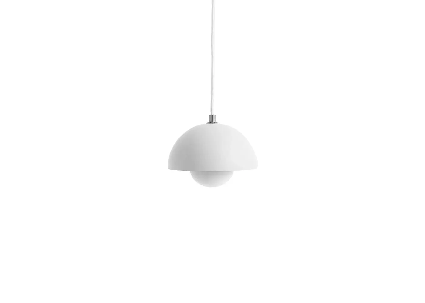 Flowerpot Pendant Light - Matt White, Metal