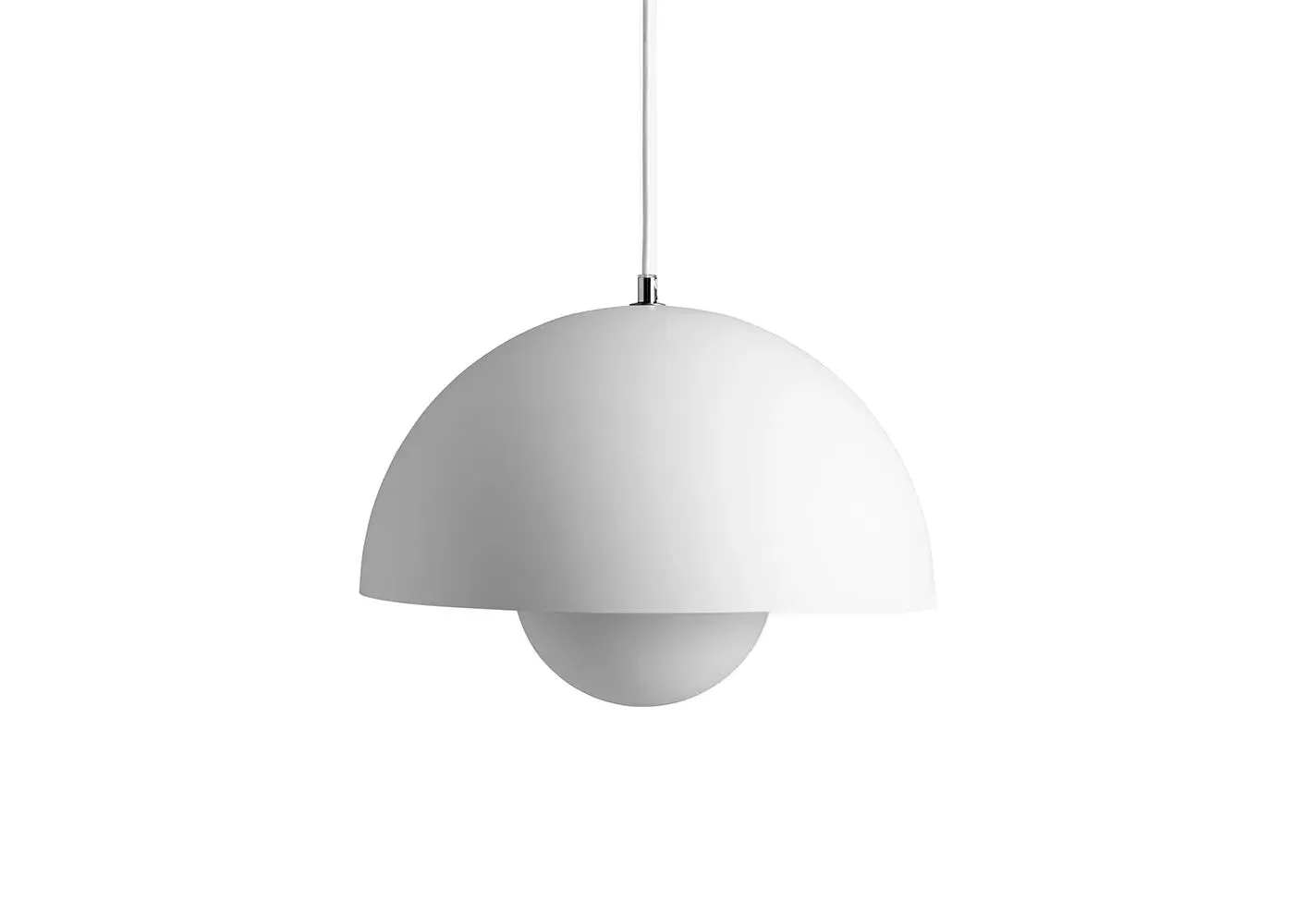 Flowerpot Pendant Light - Matt White, Metal