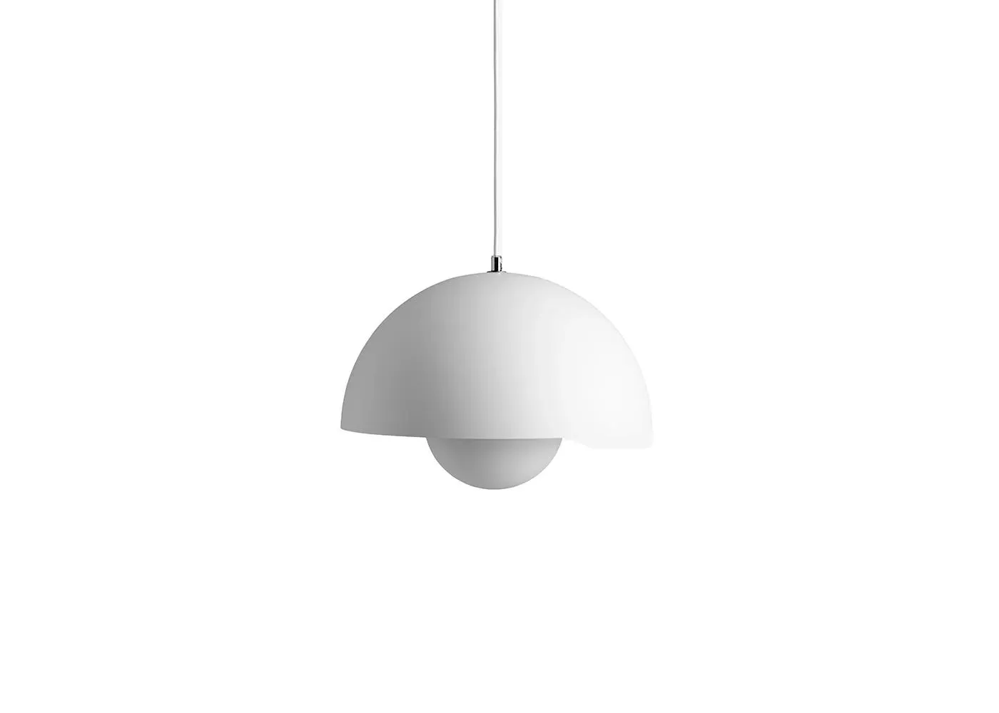 Flowerpot Pendant Light - Matt White, Metal