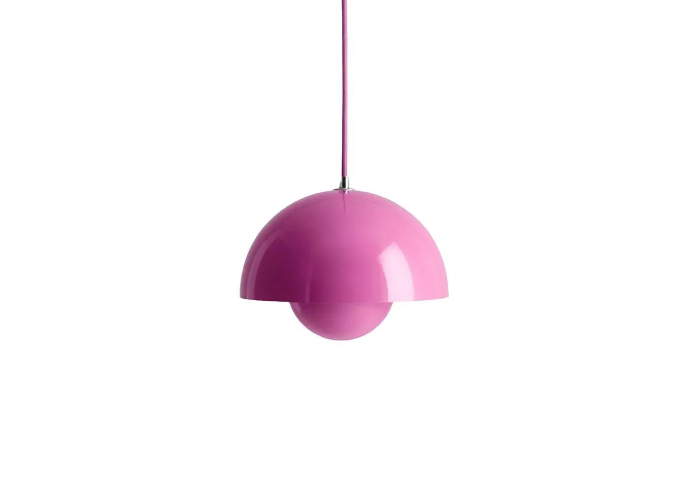 Flowerpot Pendant Light - Tangy Pink, Metal