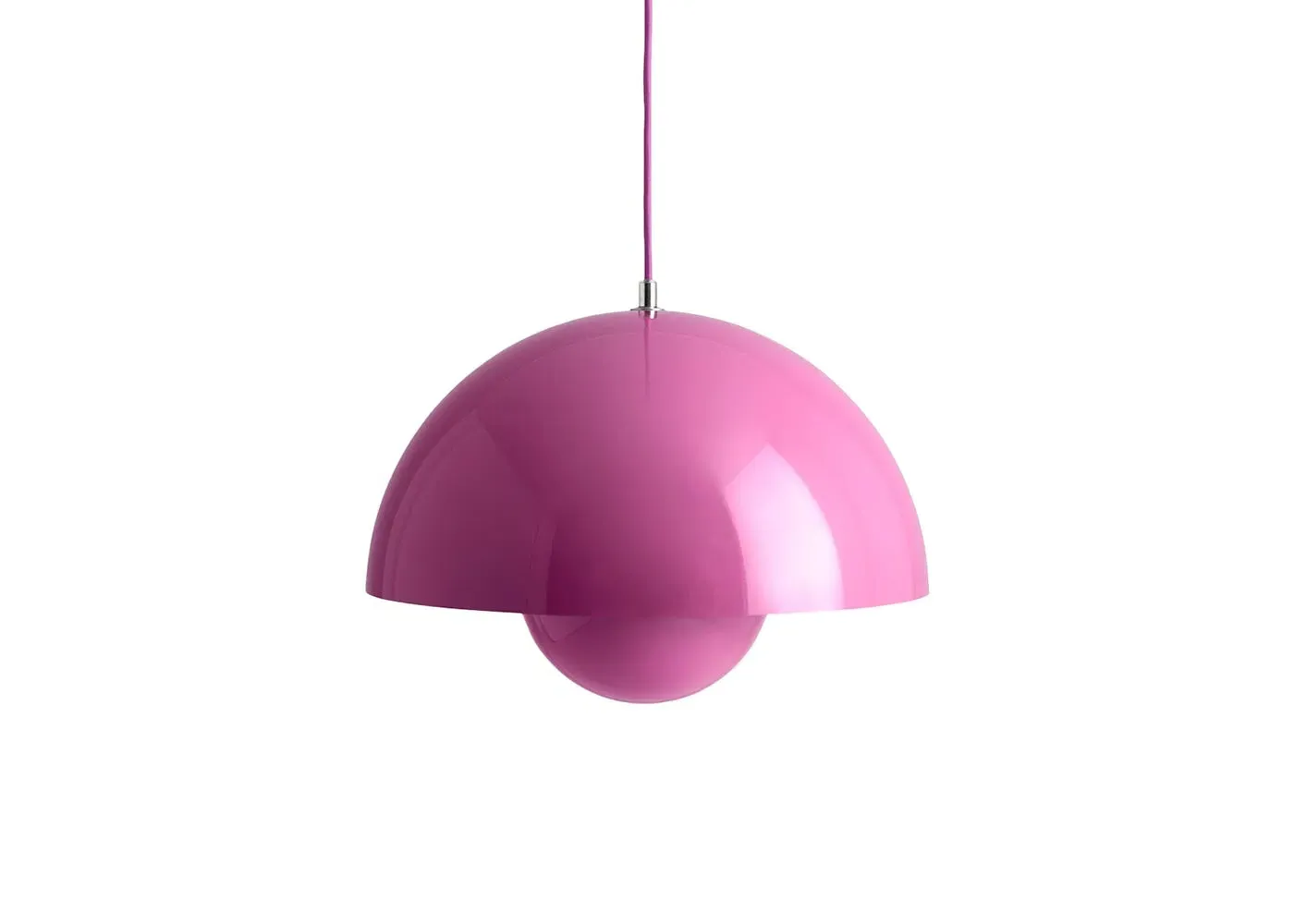 Flowerpot Pendant Light - Tangy Pink, Metal