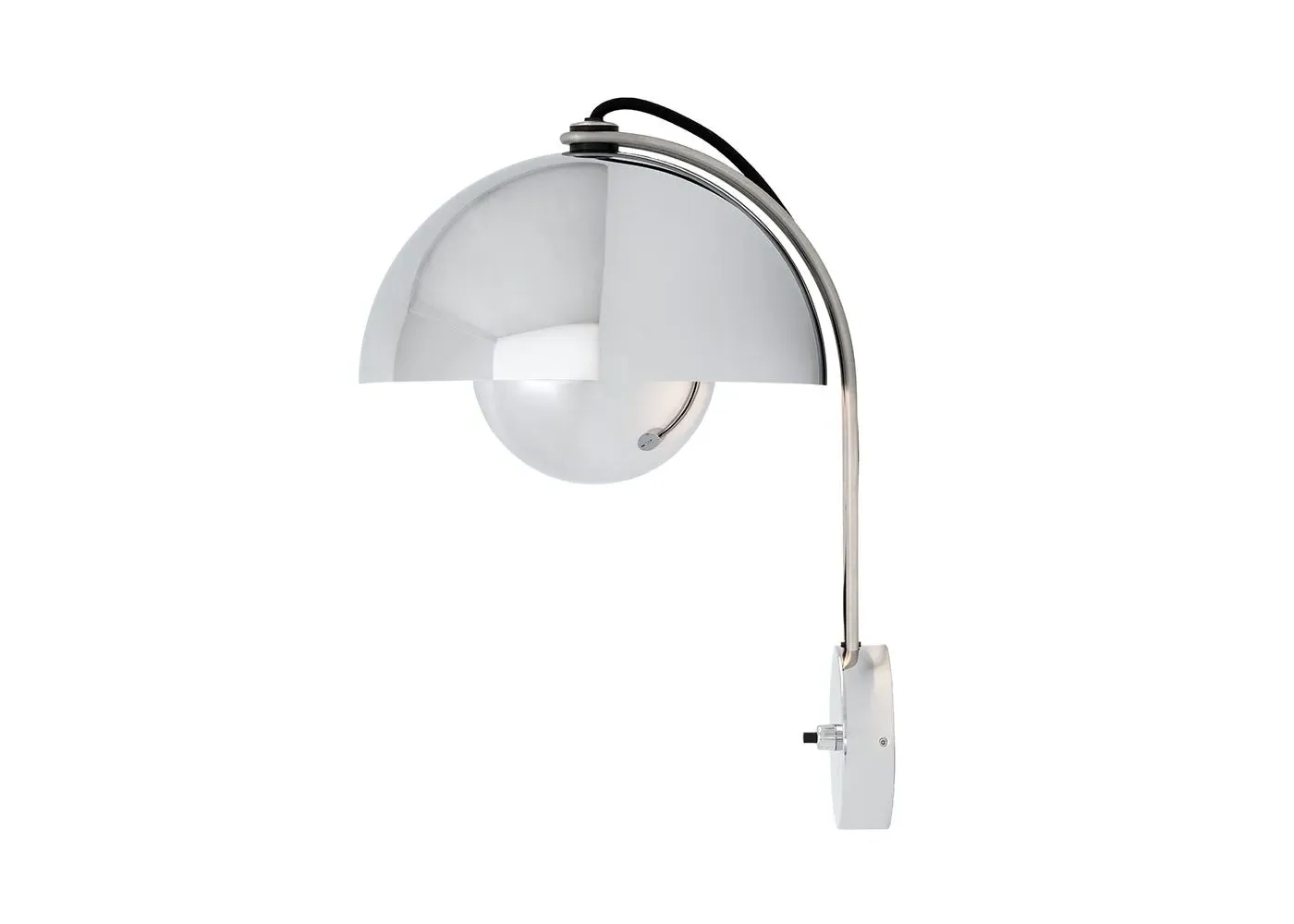 Flowerpot Wall Light - Chrome