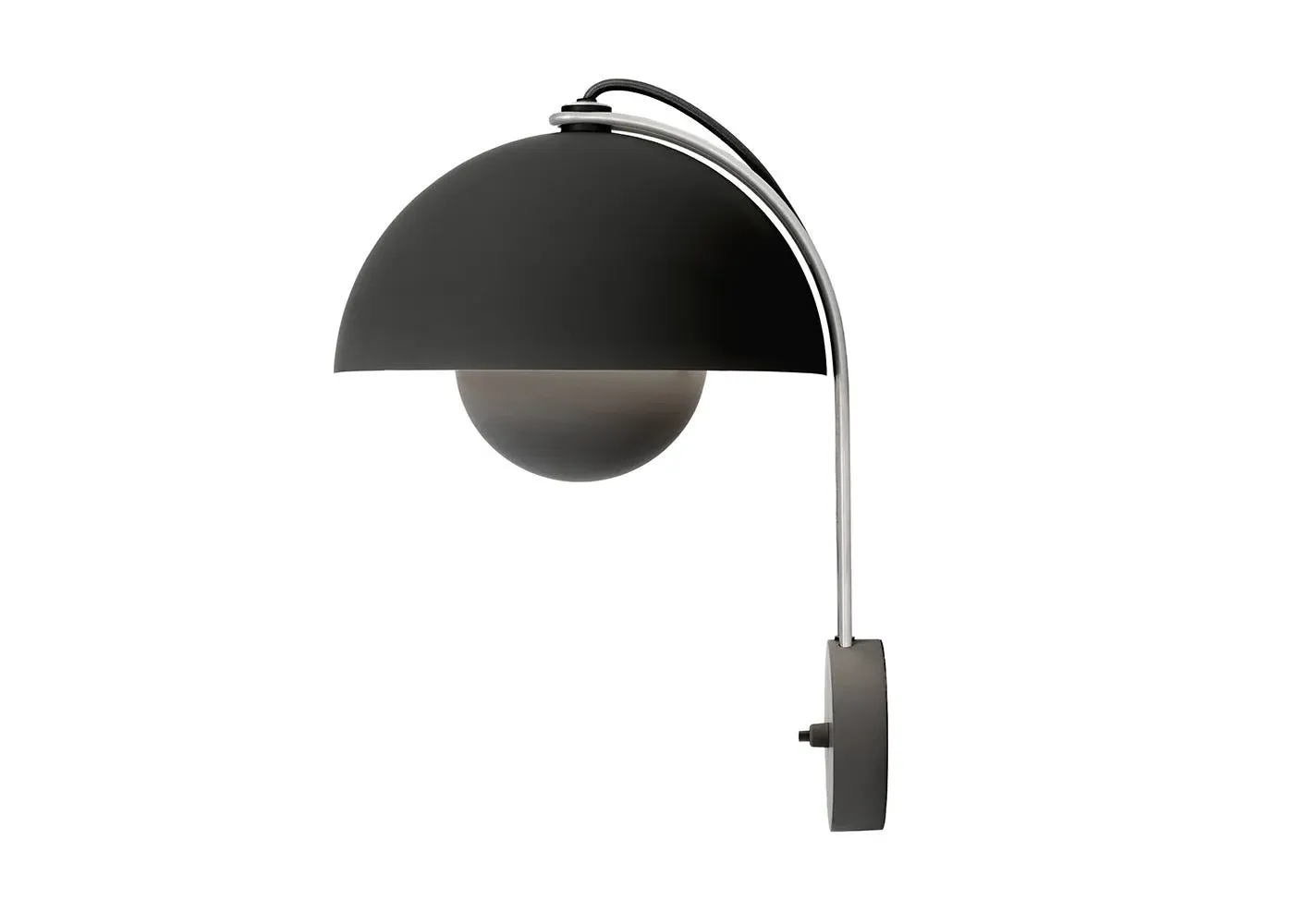 Flowerpot Wall Light - Matt Black image