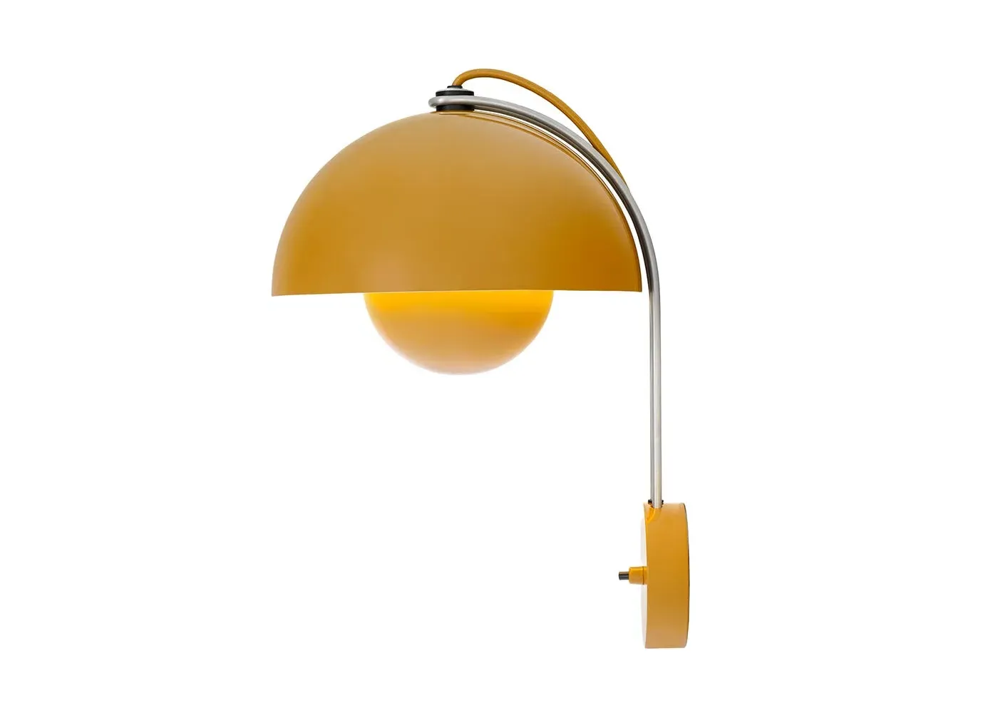 Flowerpot Wall Light - Mustard