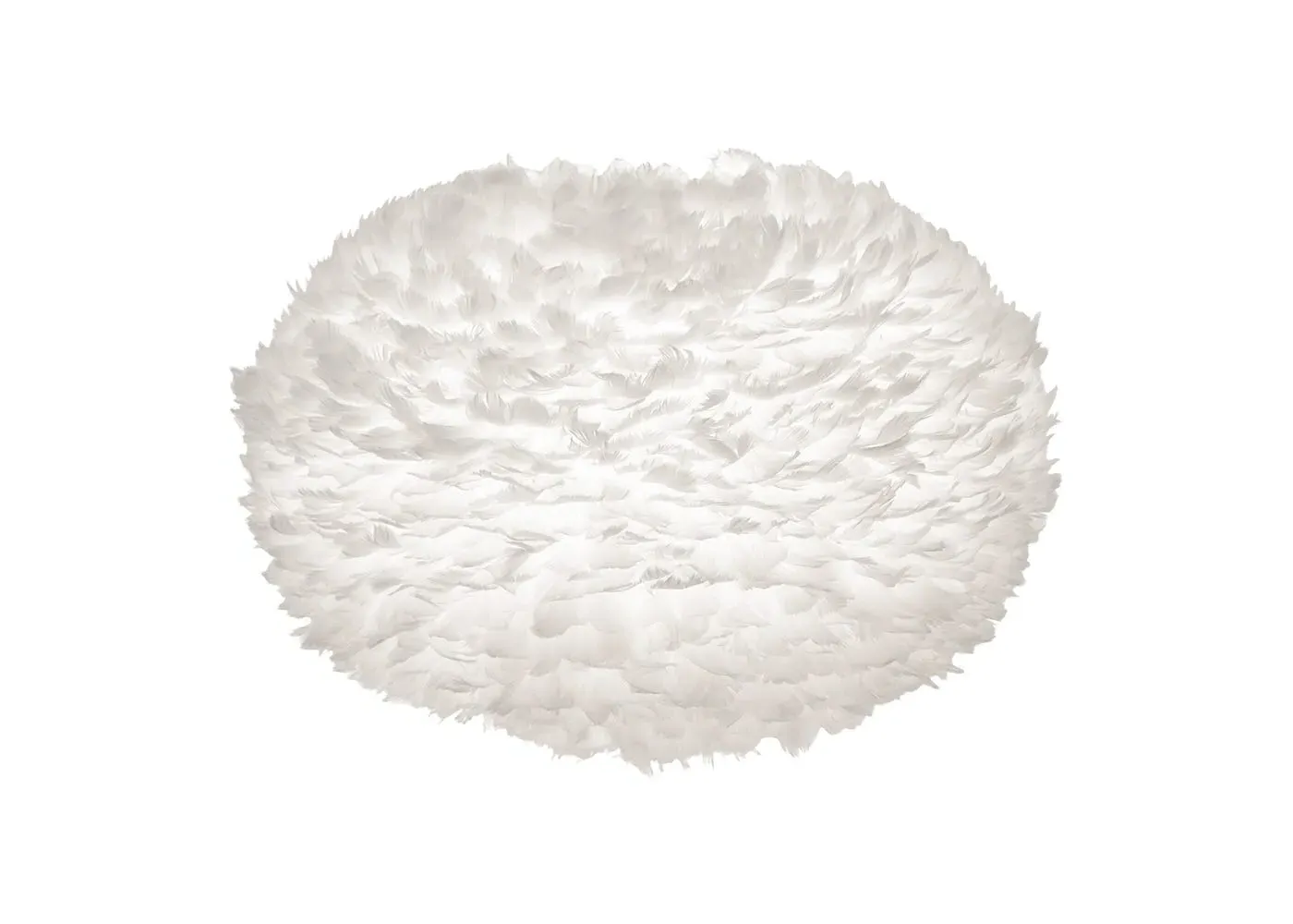Extra Large Easyfit Lamp Shade - White, Feather