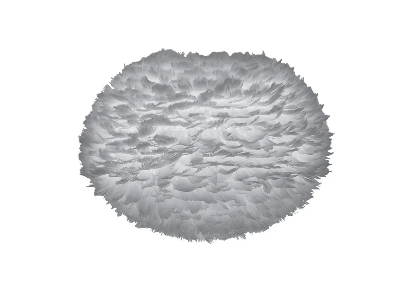 Large Easyfit Lamp Shade - Grey, Feather