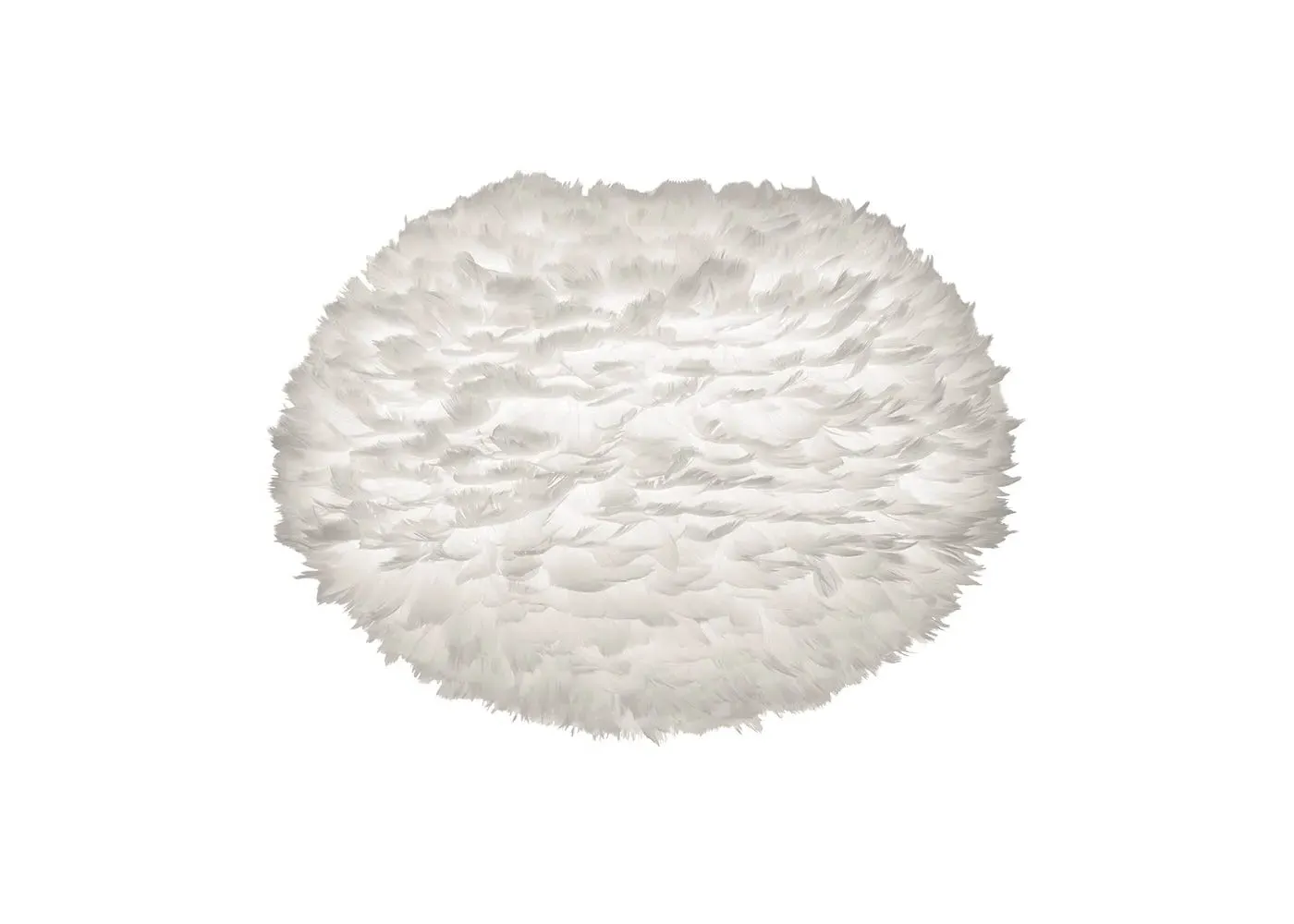 Large Easyfit Lamp Shade - White, Feather