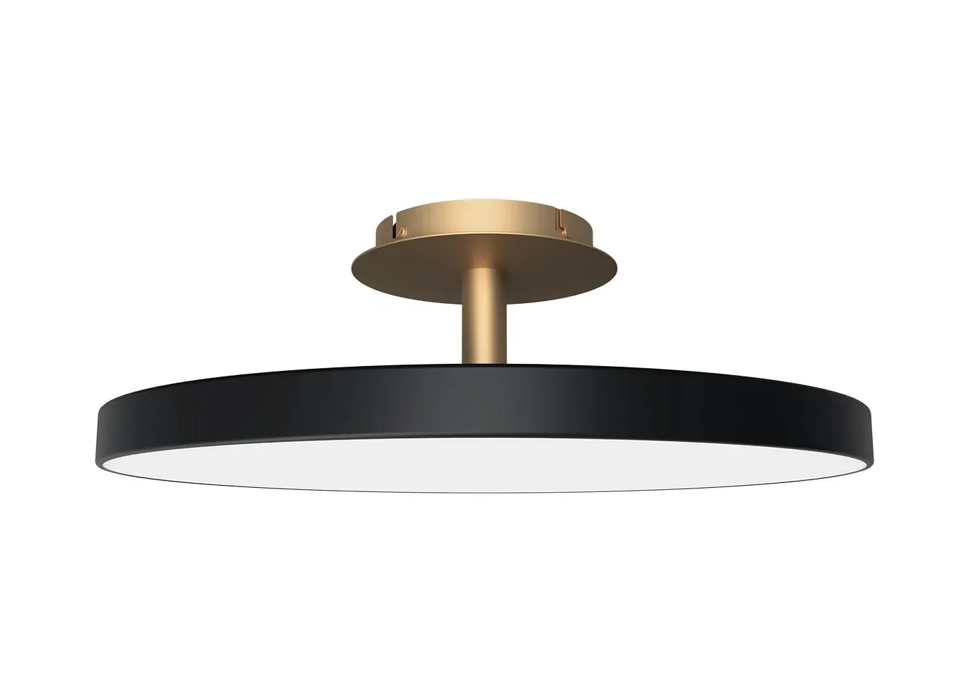 Large LED Flush Ceiling Light - Black